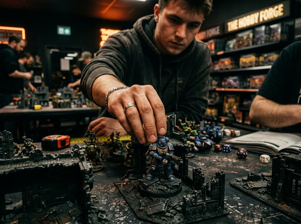A tense Warhammer 40K match