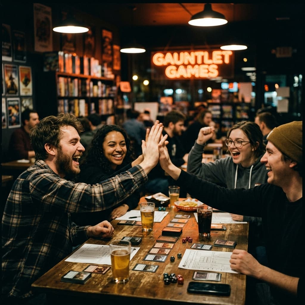 Regulars celebrating a win