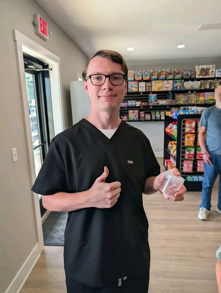 A customer browsing in the store